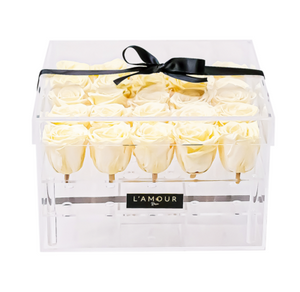 Large Rose Acrylic Box