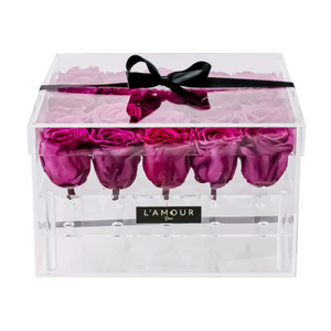 Large Rose Acrylic Box
