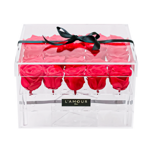 Large Rose Acrylic Box